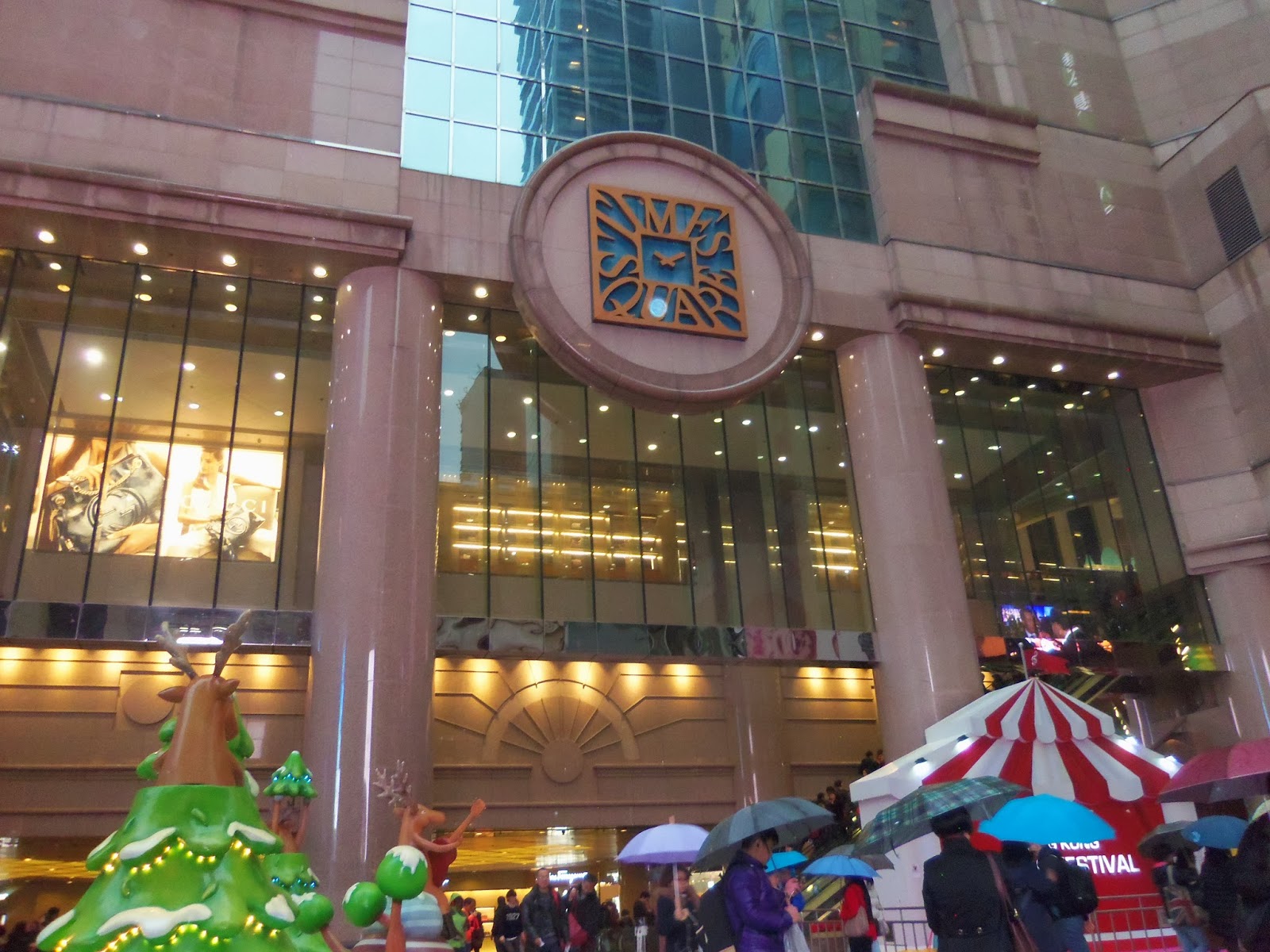 time square, christmas, hongkong