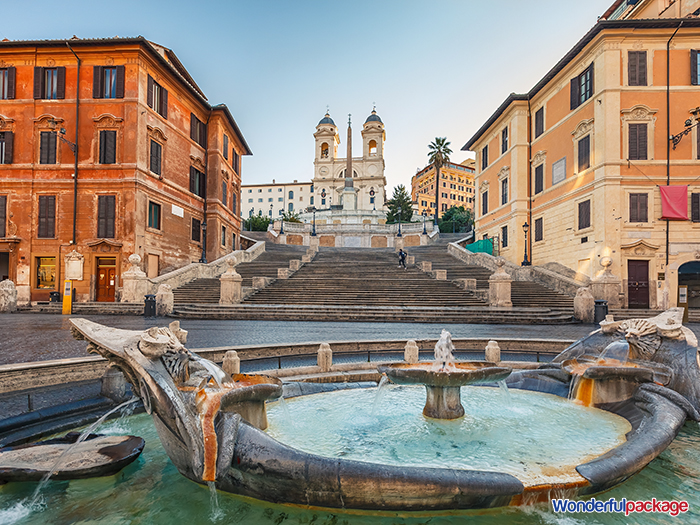 Spanish Steps (Scalinata della Trinita dei Monti)และย่าน Piazza di Spagna