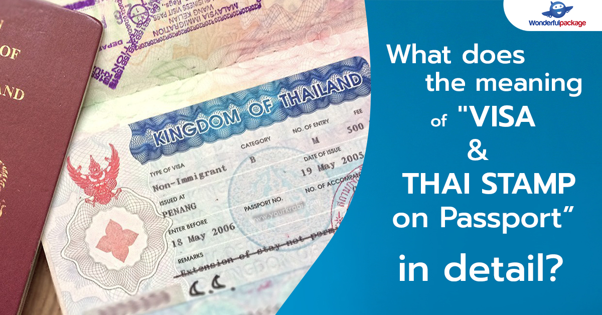 Meaning of Visa and Thai Stamp