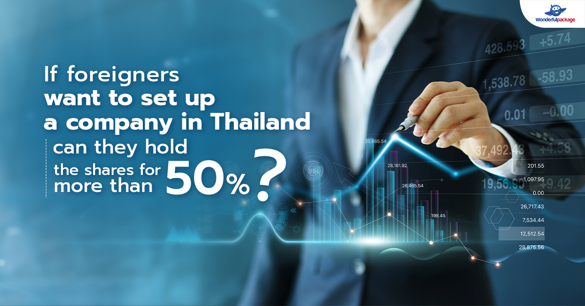 If foreigners want to set up a company in Thailand, can they hold the shares for more than 50%?