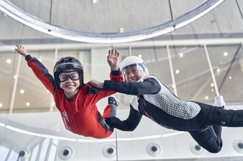 กระโดดร่มในอุโมงค์ลมมาเก๊า GoAirborne Indoor Skydiving Macau