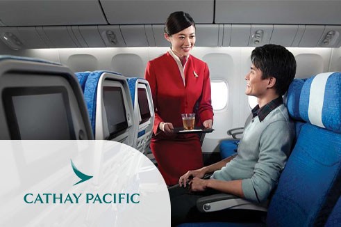 โปรโมชั่นตั๋วเครื่องบิน ราคาพิเศษ  โดยสายการบินคาเธ่ย์แปซิฟิค Cathay Pacific