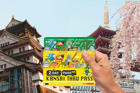 บัตรคันไซทรูพาส Kansai Thru Pass (บัตรจริง)
